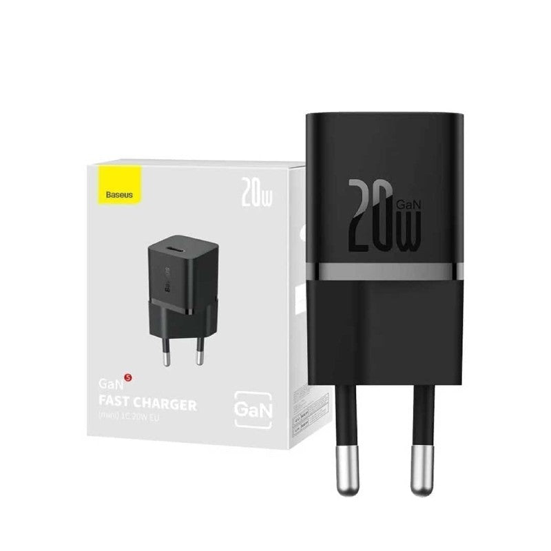 Baseus GaN5 Fast Charger(mini) USB-C 20W EU - Black