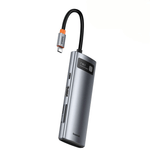 Baseus Metal Gleam Series 4K 60Hz Clarity 7-Port USB-HUB Space Grey