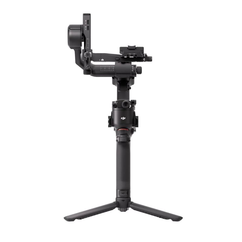 مثبت كاميرا DJI RS 5 Handheld Gimbal Stabiliser باللون الرمادي، جيمبال احترافي لتثبيت الكاميرا أثناء تصوير الفيديو وصناعة المحتوى.