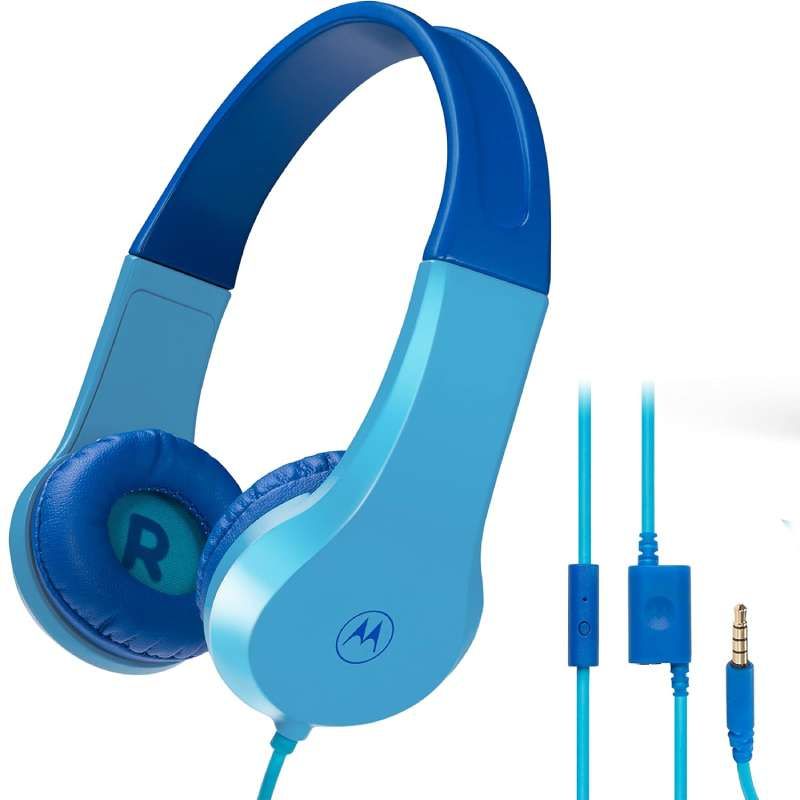 Motorola Wired Headphones Moto JR200 Built-in microphone Over-Ear 3.5 mm plug Blue