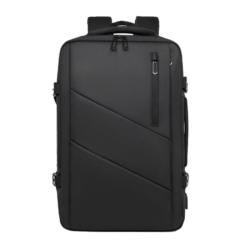 Rahala RAL490 Expandable Laptop Backpack 26–44L for Men & Women – Waterproof Multi-Purpose with USB Port & Anti-Theft Design – Fits 16 Inch Laptop – Black