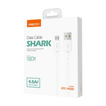 Recci Shark Series RTC-P05M USB MICRO 4.5A Fast Charge Data Cable 1.5M - WHITE