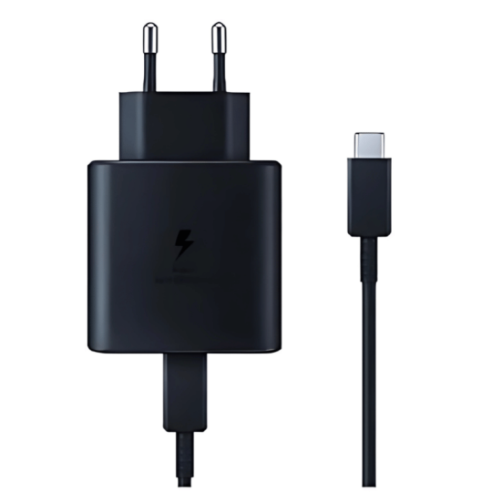 Samsung Charger Home Adaptor 45W Power Trio With Cable Type-C To Type-C 1.8M - Black