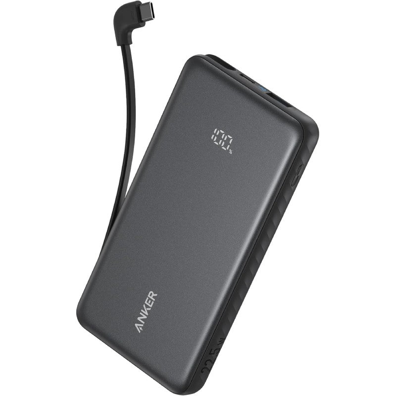 Anker Power bank Zolo 10000mAh 22.5W Fast Charging with Built-in USB-C Cable ( A110DH11 ) - Black