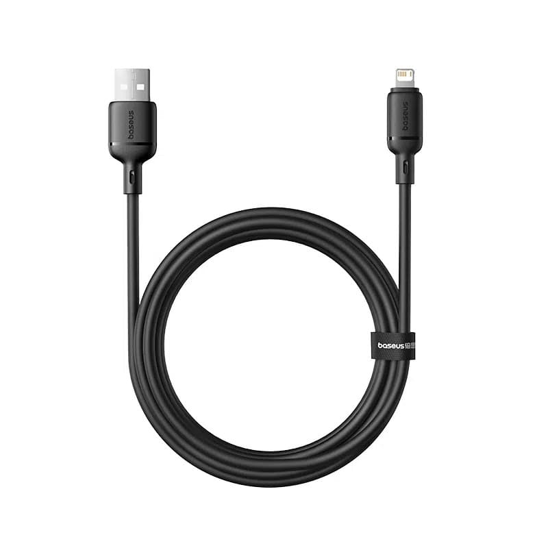 Baseus Silky Series 2.4A USB to iPhone Fast Charging Cable – 1m – Black